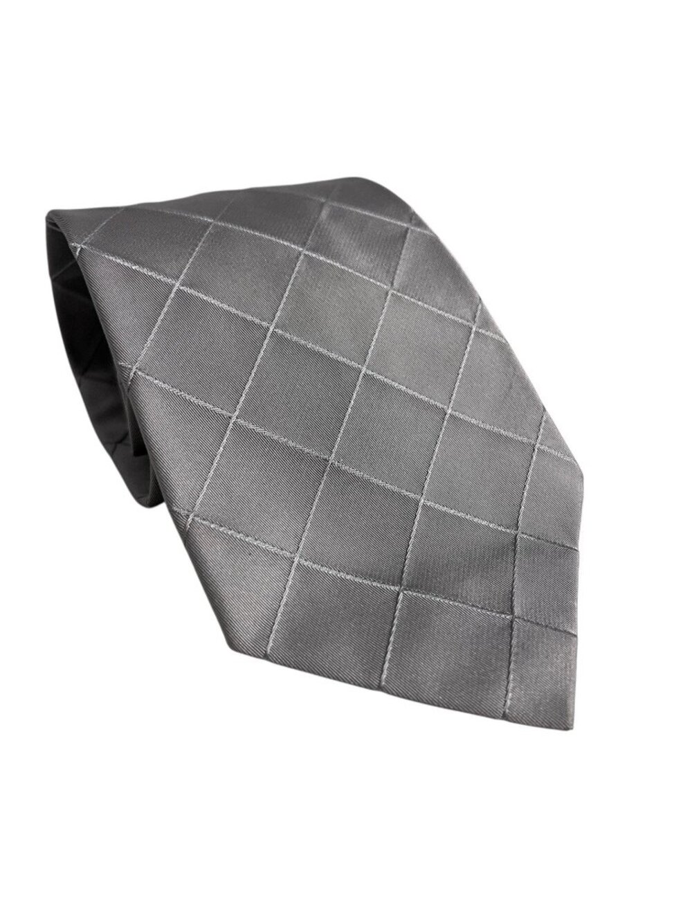 Ralph Lauren Purple Label Silver Check Silk Tie Made England